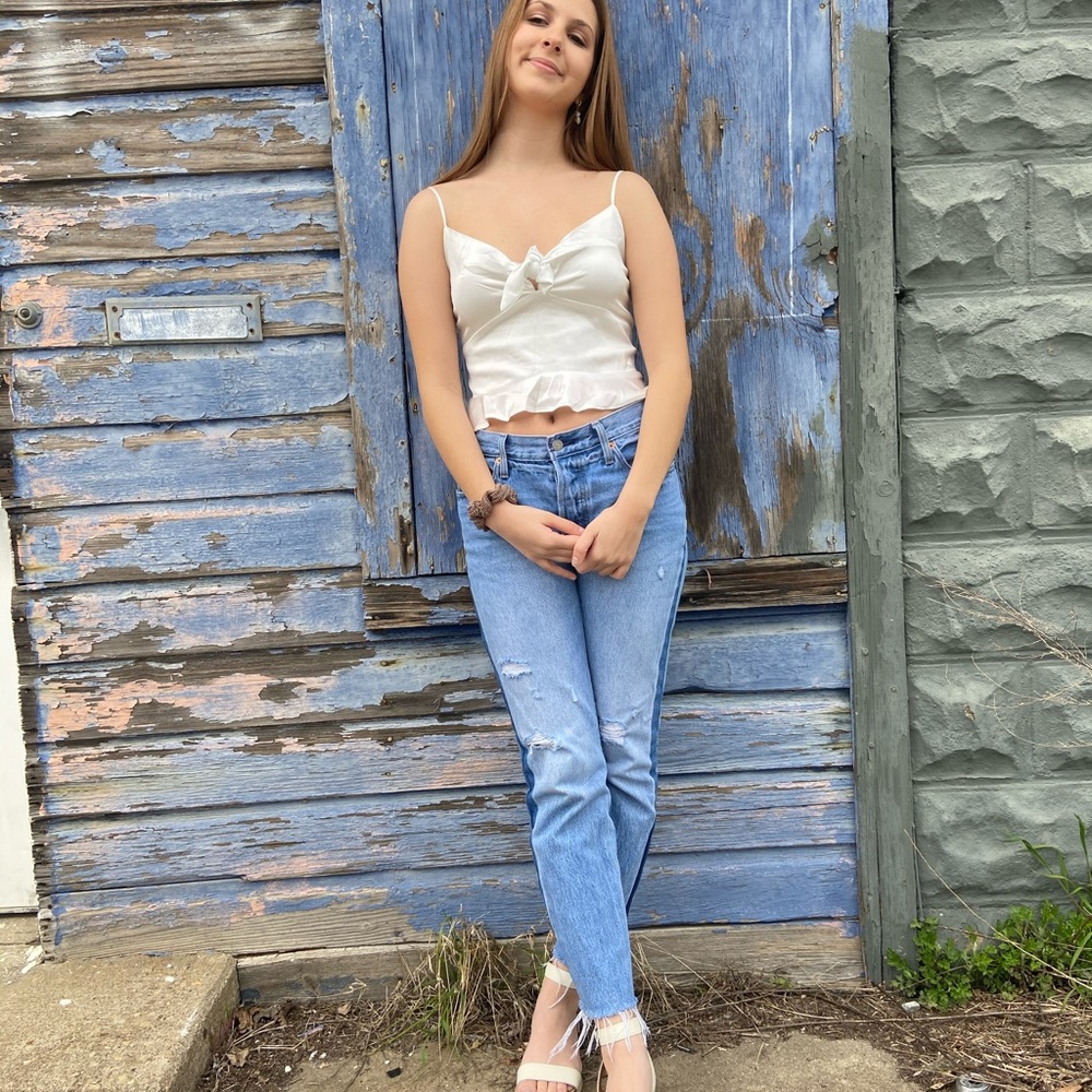 White Silk Top